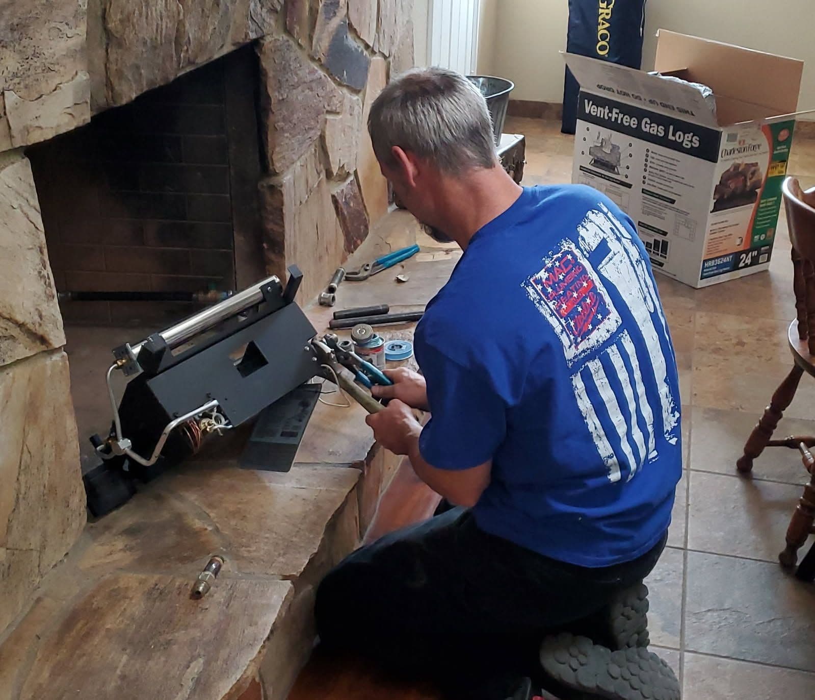 Gallery photos for Cozy Up with Our Latest Gas Fireplace Installation: Image #1