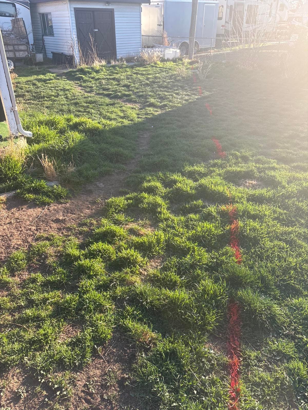 Gallery photos for From Barren to Beauty - Yard Makeover Ready for Sprinklers and Pavers: Image #1