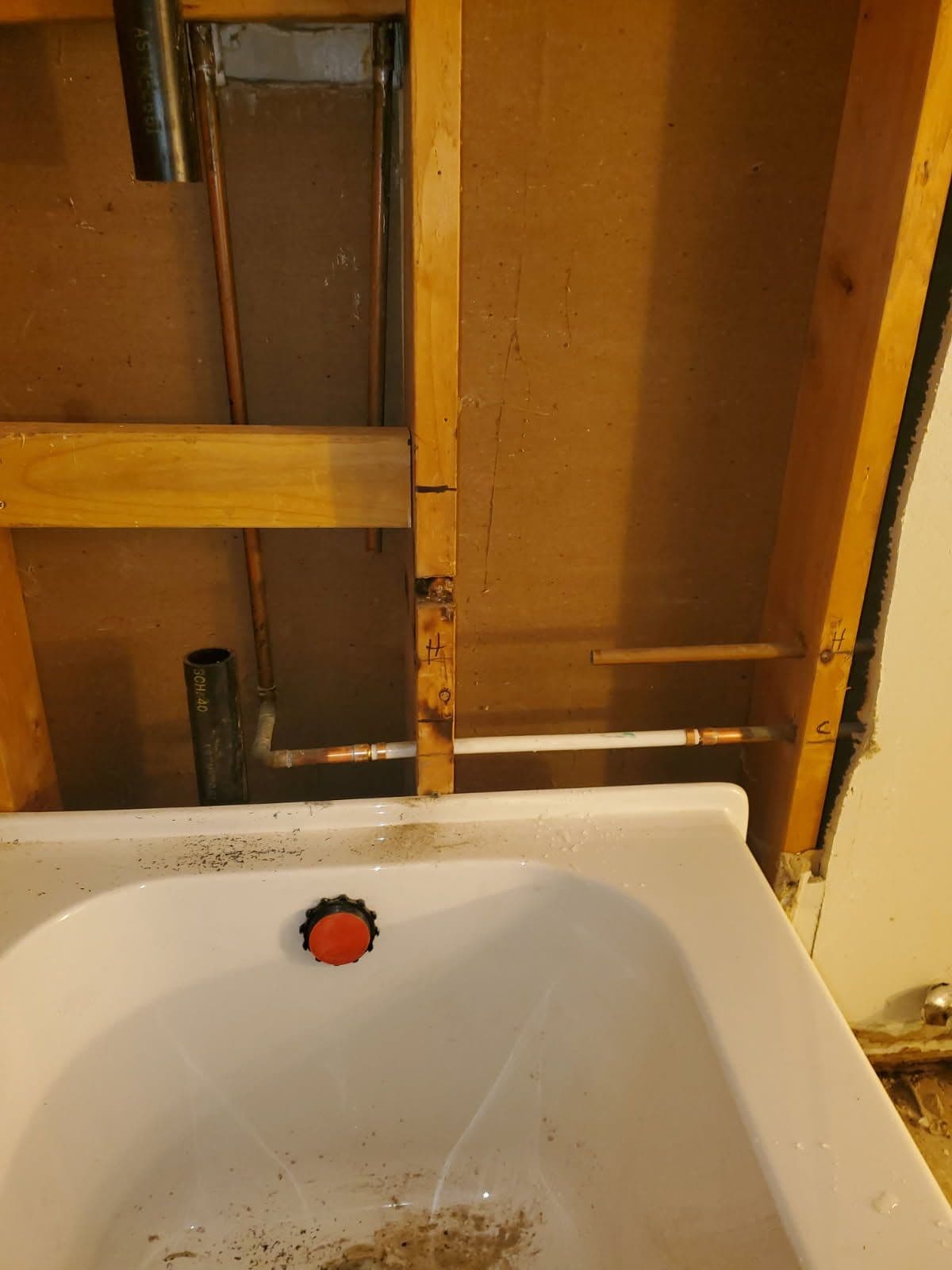 Gallery photos for Behind the Wall Tub and Valve Install Done Right: Image #1
